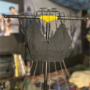 Knitted Bralette Black